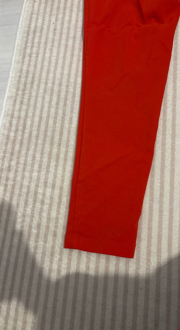 Kırmızı Fermuarlı Kadın Kumaş Pantolon - Görsel 5