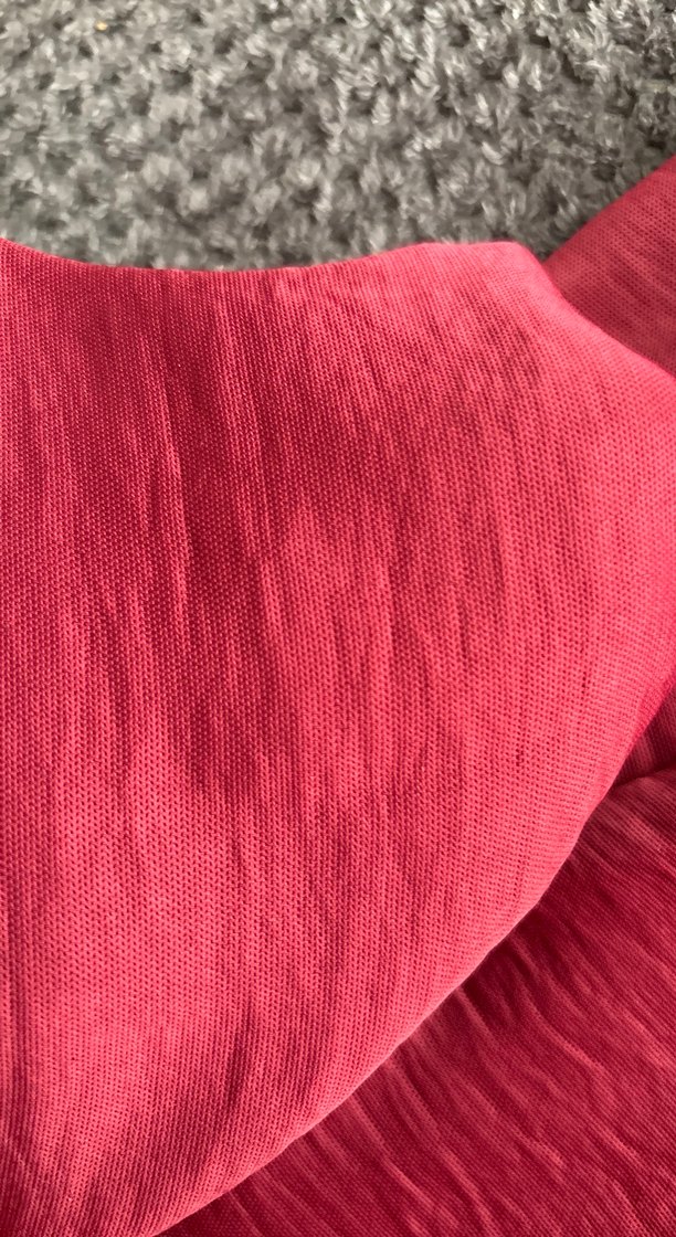 Vişne  V Yaka Salaş saten midi Elbise - Görsel 4