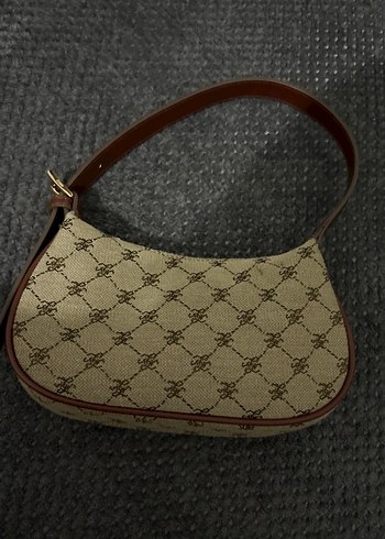 Kahverengi Deri Tokalı Kadın Omuz Çantası - Görsel 8