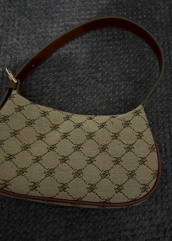 Kahverengi Deri Tokalı Kadın Omuz Çantası - Görsel 4