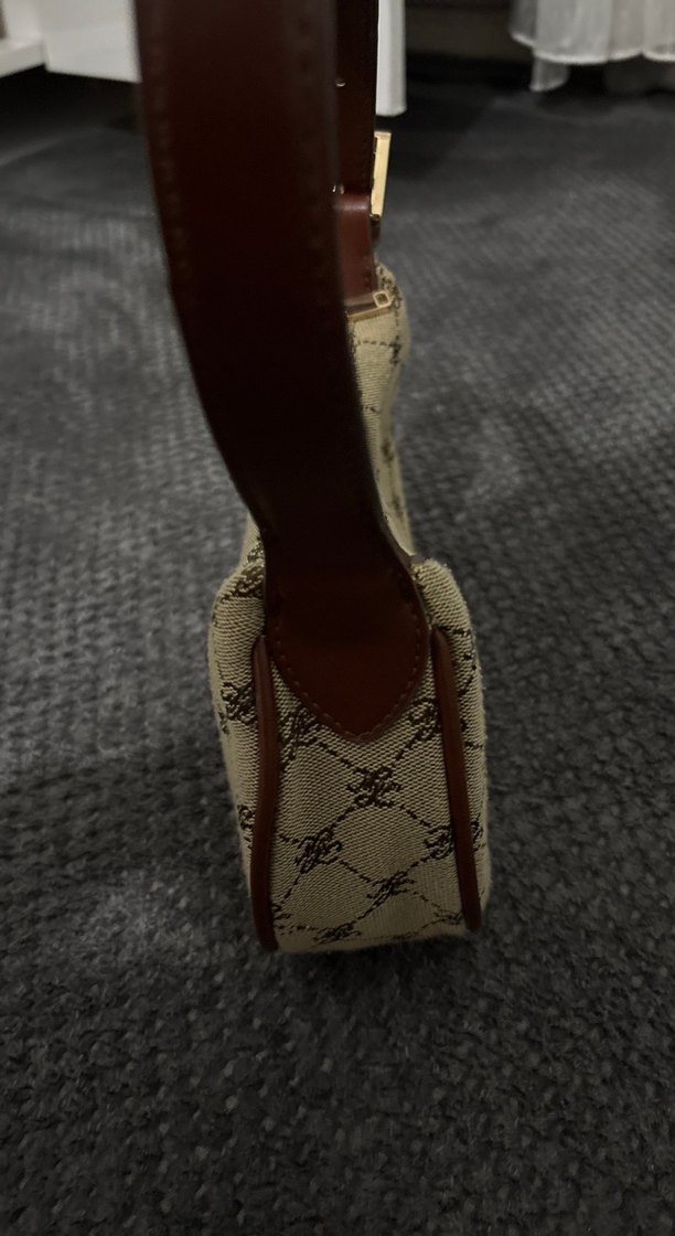 Kahverengi Deri Tokalı Kadın Omuz Çantası - Görsel 3