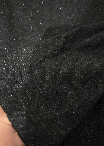 Kadın Siyah Salaş simli Uzun Kollu Triko - Görsel 4