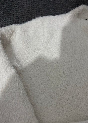 Beyaz  yumoş Balıkçı Yaka Kadın Triko - Görsel 5