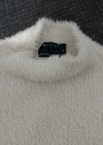 Beyaz  yumoş Balıkçı Yaka Kadın Triko - Görsel 3