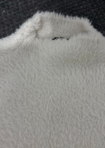 Beyaz  yumoş Balıkçı Yaka Kadın Triko - Görsel 4