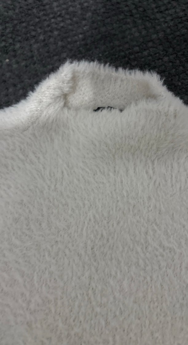 Beyaz  yumoş Balıkçı Yaka Kadın Triko - Görsel 4