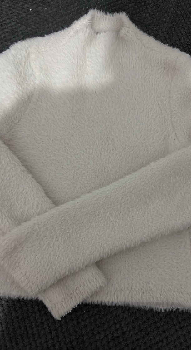 Beyaz  yumoş Balıkçı Yaka Kadın Triko - Görsel 2