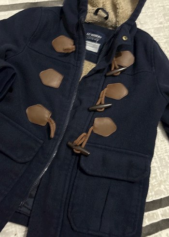 Erkek Çocuk 5-6 yaş Lacivert Düğmeli kaşe  Kaban - Görsel 7