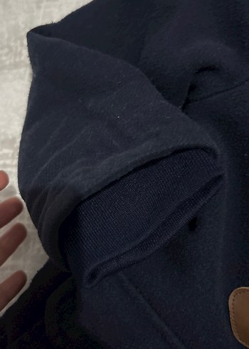 Erkek Çocuk 5-6 yaş Lacivert Düğmeli kaşe  Kaban - Görsel 5