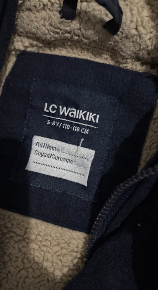 Erkek Çocuk 5-6 yaş Lacivert Düğmeli kaşe  Kaban - Görsel 2