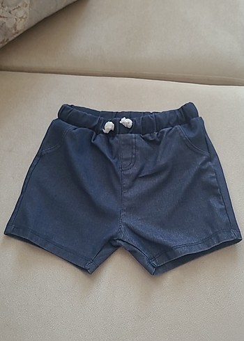 Erkek Çocuk Gri Bol Kesim Denim Şort