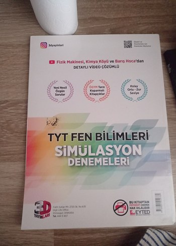 3D yayınları TYT Fen Bilimleri Simülasyon Denemeleri