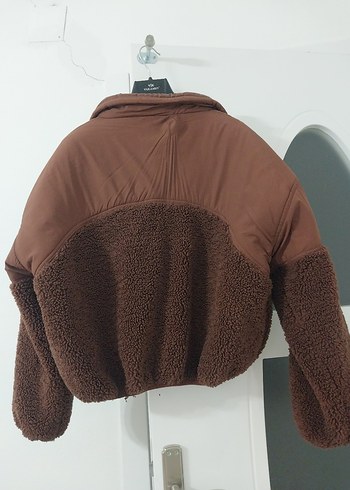 Diğer Kahverengi Peluş Kadın Kışlık mont