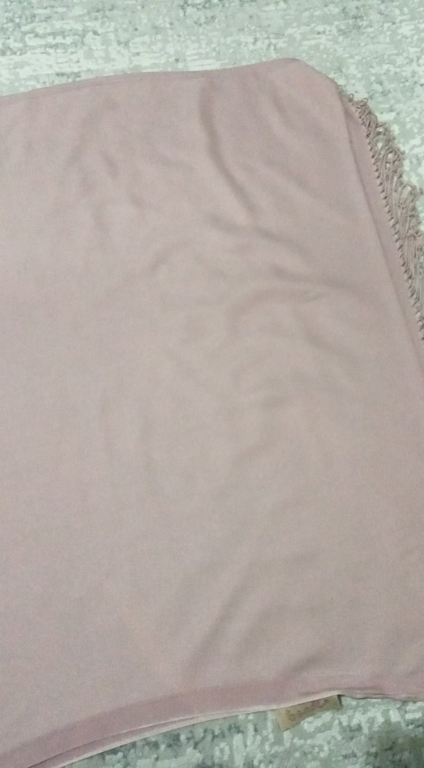 pudra Kadın Drape Şal - Görsel 2