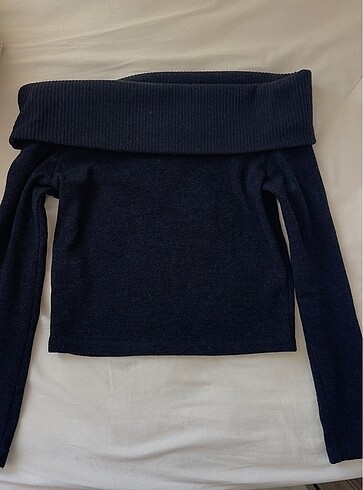 Strablez uzun kollu siyah crop