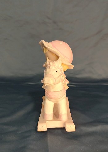 Pembe Pastel Sallanan Atlı Bebek Figürü - Görsel 2