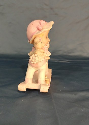 Pembe Pastel Sallanan Atlı Bebek Figürü - Görsel 4