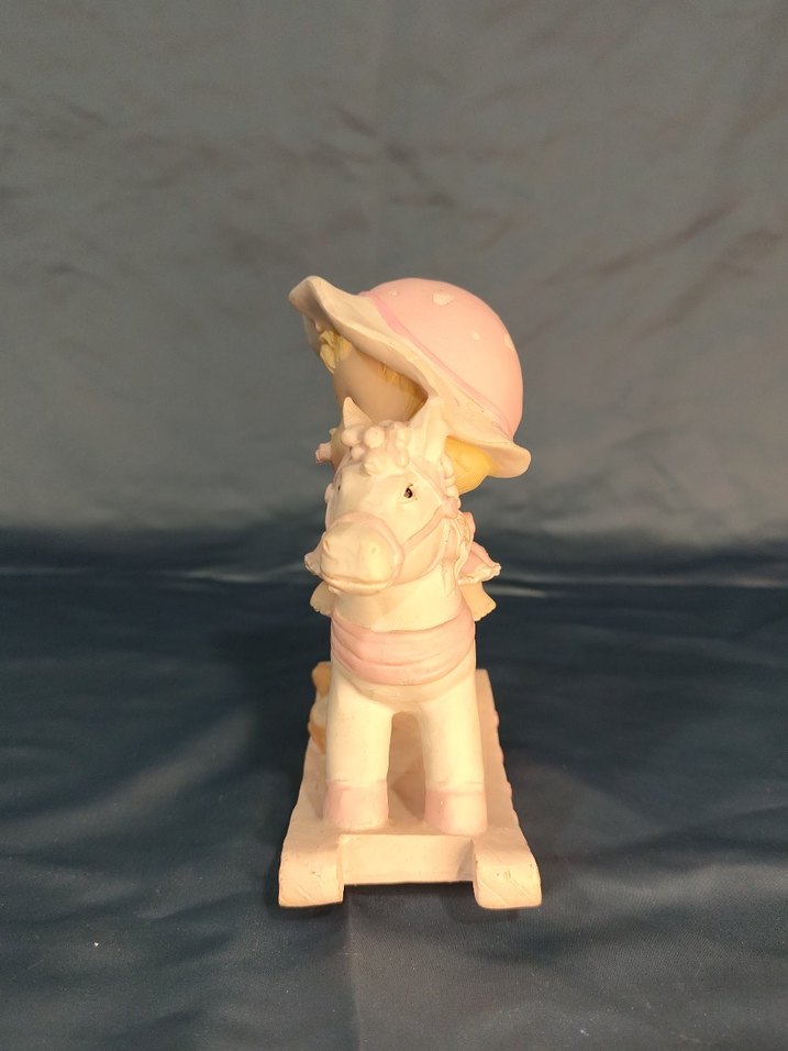 Pembe Pastel Sallanan Atlı Bebek Figürü - Görsel 2