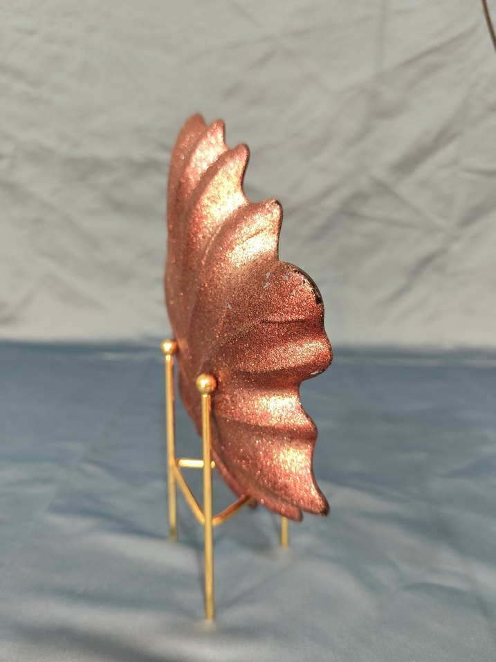 Bordo Yaprak Şeklinde Dekoratif Tabak - Görsel 4