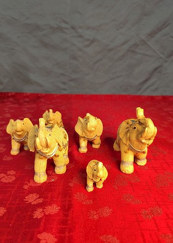 6'lı uğurlu dekoratif fil biblo - Görsel 14