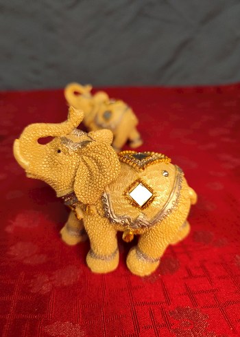 6'lı uğurlu dekoratif fil biblo - Görsel 8