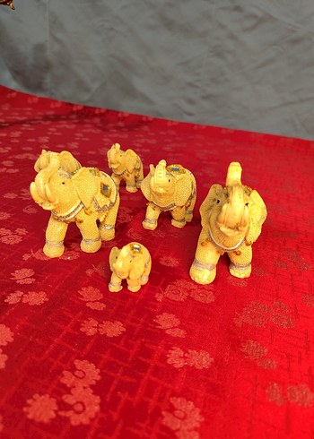 6'lı uğurlu dekoratif fil biblo - Görsel 15