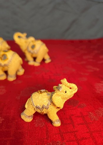 6'lı uğurlu dekoratif fil biblo - Görsel 4