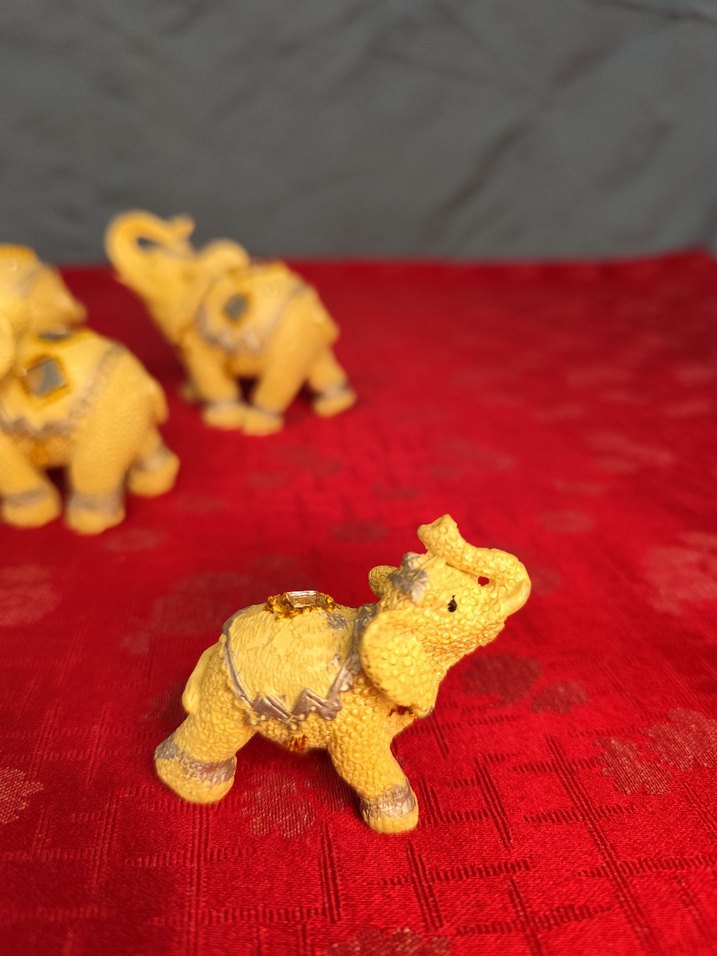 6'lı uğurlu dekoratif fil biblo - Görsel 4