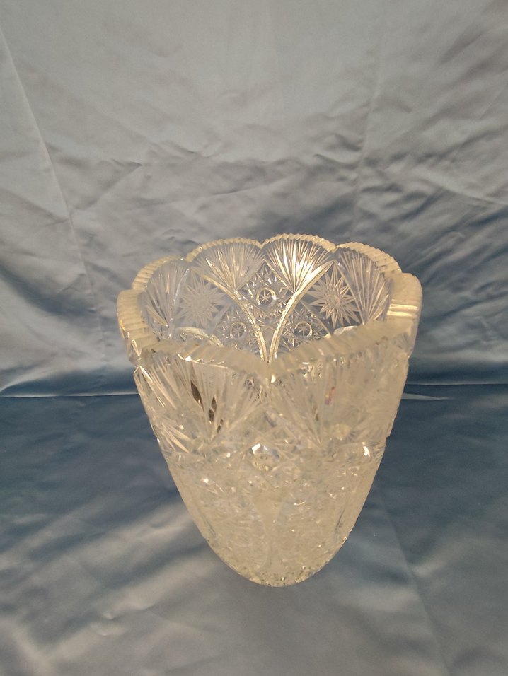 Kristal cam kesme full işlemeli vazo - Görsel 2