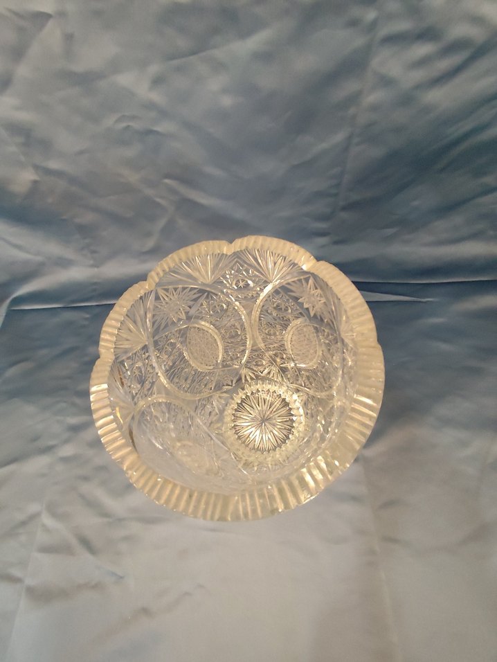 Kristal cam kesme full işlemeli vazo - Görsel 3