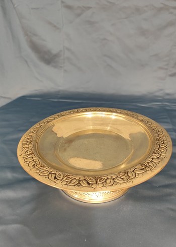 Gümüş Kaplama Geleneksel Ayaklı Tabak - Görsel 2