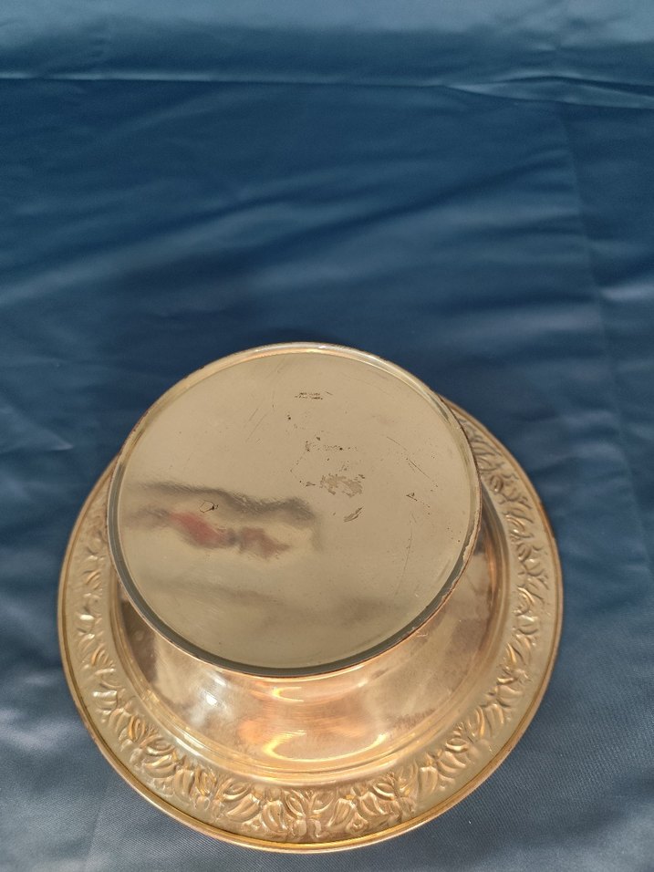 Gümüş Kaplama Geleneksel Ayaklı Tabak - Görsel 4