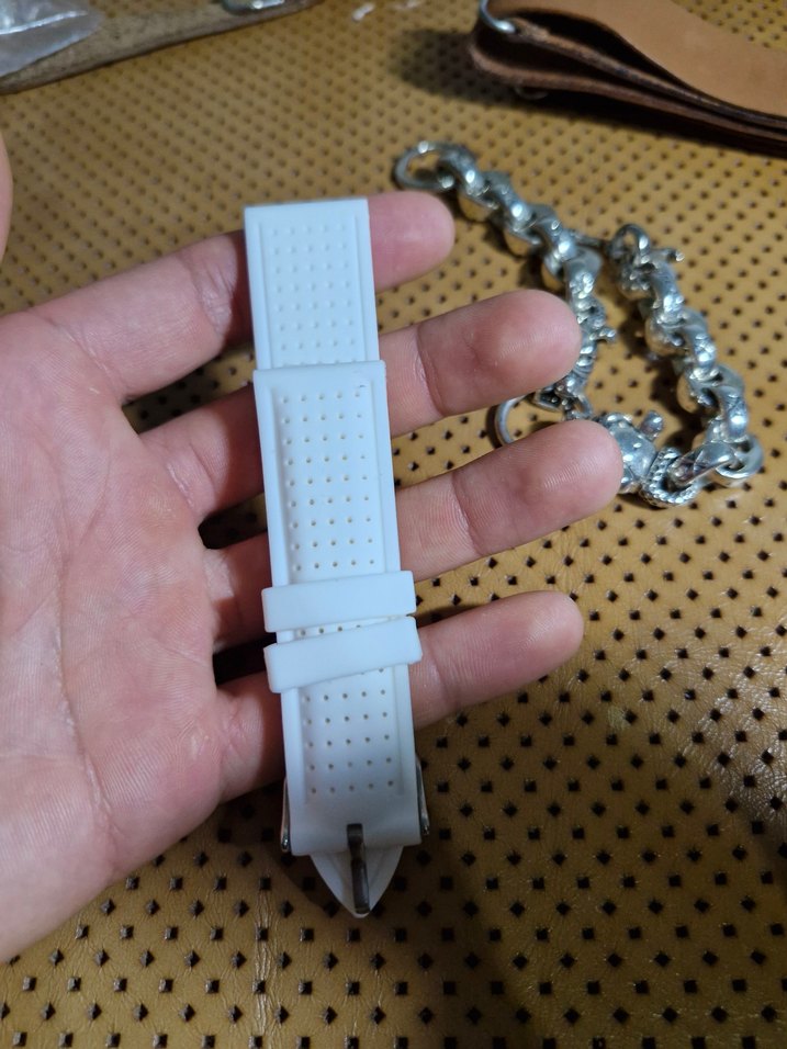 mavi ve beyaz silikon kordon - Görsel 3