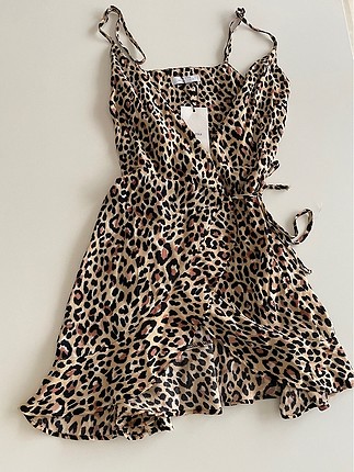 bershka leopar elbise
