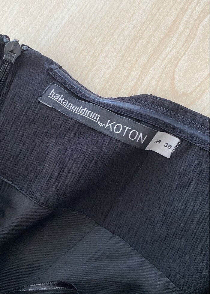 Siyah Straplez Elbise - Görsel 4