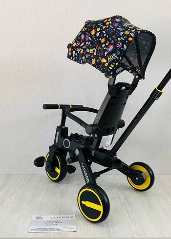 Prego Luxmon Desenli Siyah Çocuk Üç Tekerlekli Bisiklet