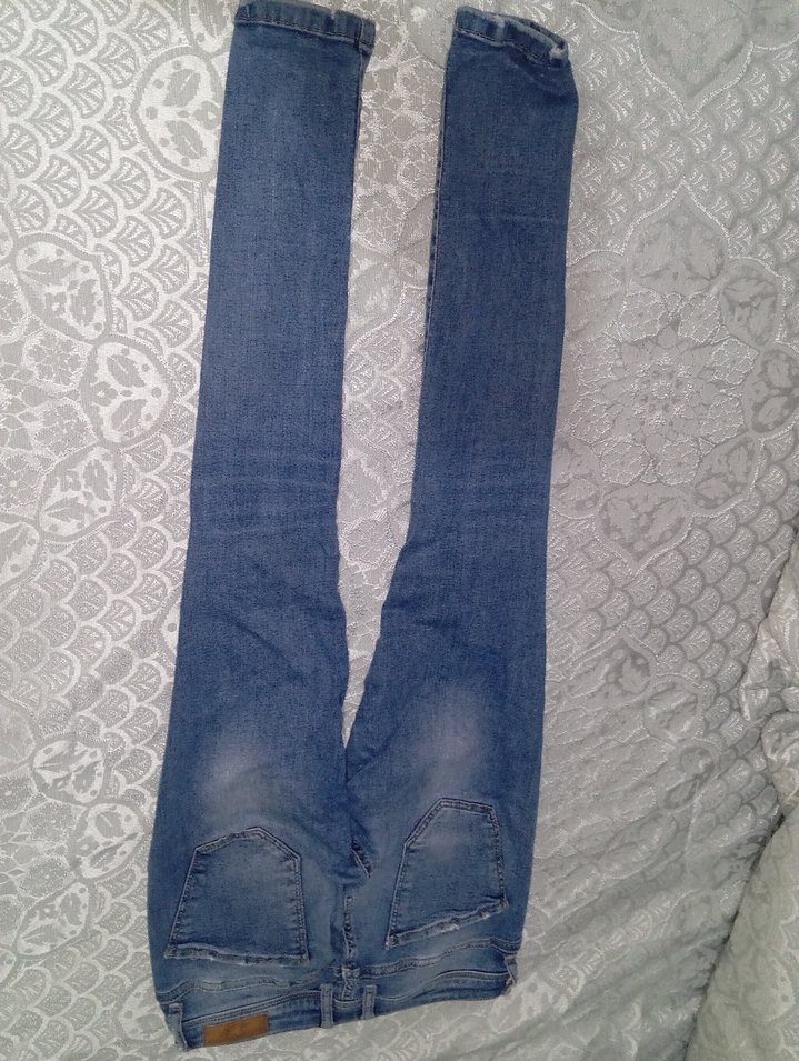 Gri Tonlu Yırtık Detaylı Kadın Denim Jean - Görsel 2