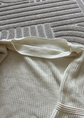 Kadın Beyaz Örgü Uzun Kollu Kazak - Görsel 2