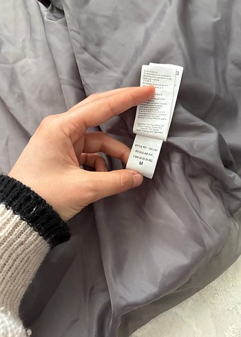 Gri unisex Kışlık Mont - Görsel 5