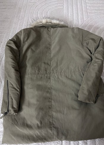 Gri Kürklü  Kadın mont - Görsel 5