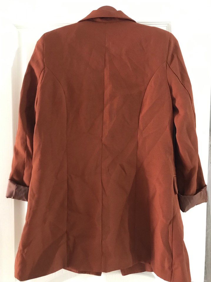 Kahverengi  Midi Blazer - Görsel 2