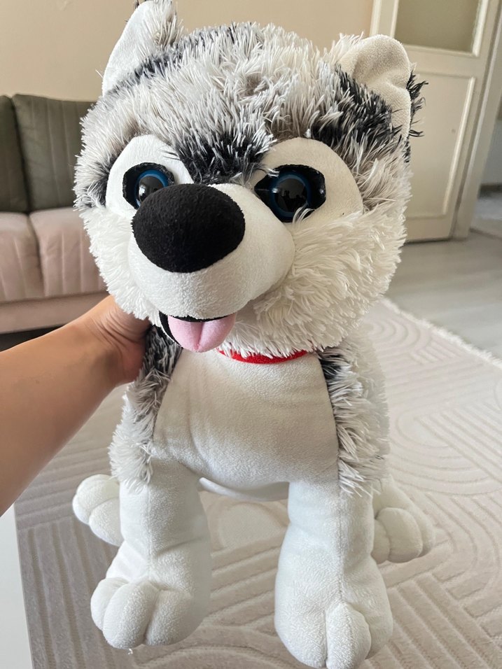 Gri Peluş Köpek Oyuncak - Görsel 3