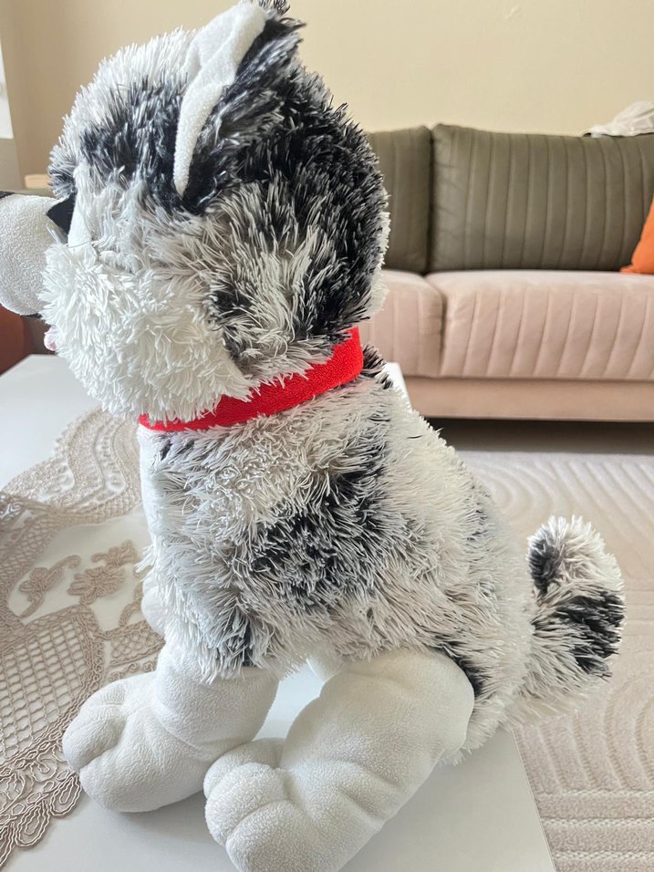 Gri Peluş Köpek Oyuncak - Görsel 2