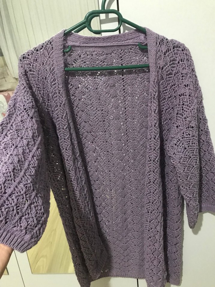 Lila Örme Yelek - Görsel 2