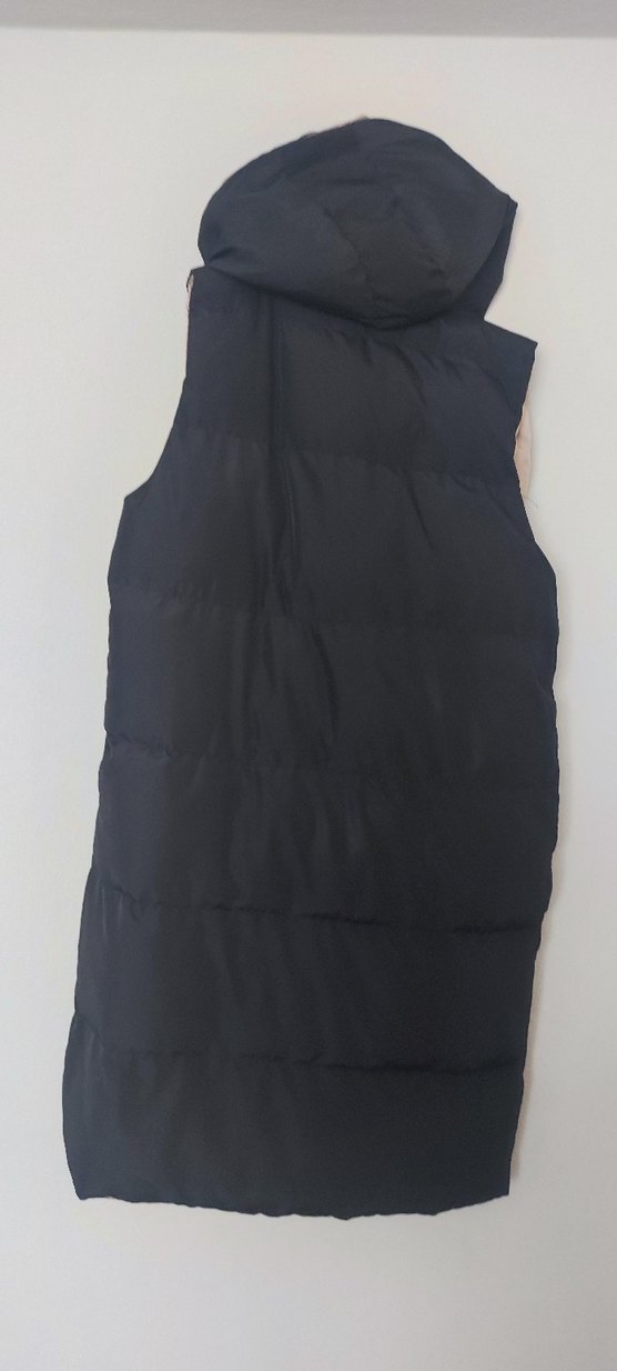 Bej Kadın Kapüşonsuz Fermuarlı Yelek - Görsel 2