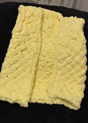 Sarı Örgü Bebek yeleği - Görsel 3