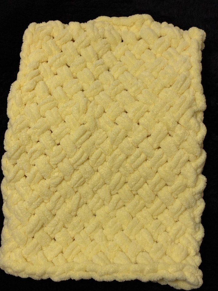 Sarı Örgü Bebek yeleği - Görsel 2