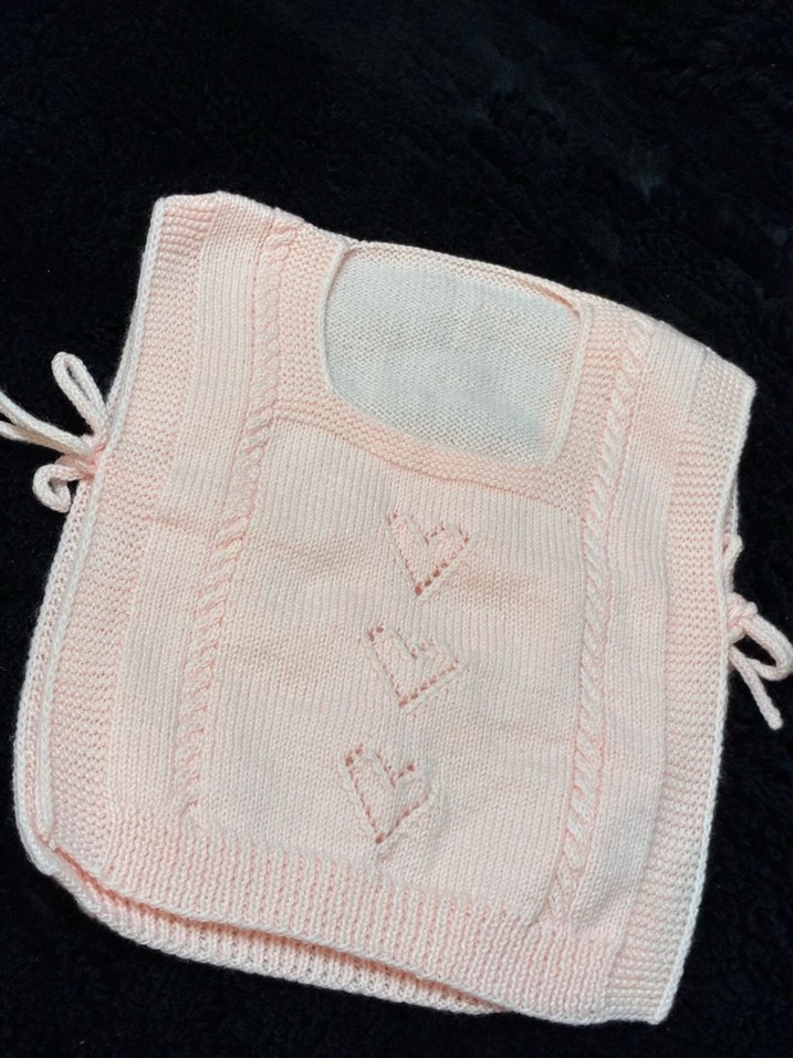 Kız Çocuk Nakışlı Pembe Örgü Süveter - Görsel 3