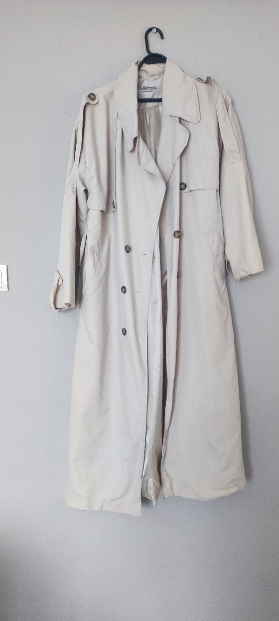 Bej Uzun Kadın Trençkot - Görsel 2