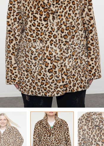 Leopar Desenli Suni Kürk - Görsel 2